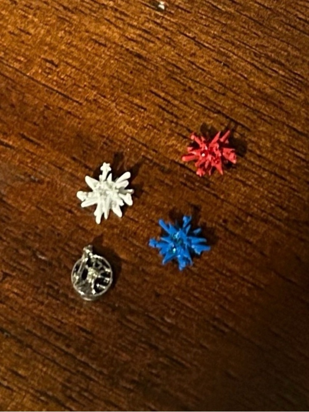 Origami Owl Fireworks Trio with Silver Liberty- Red White Blue